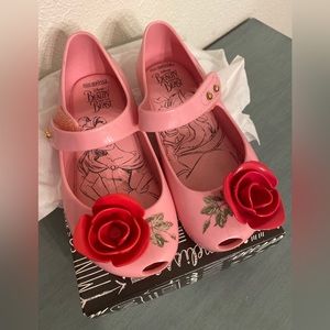 Mini Melissa Toddler Shoes - Beauty & Beast Rose - Size 9